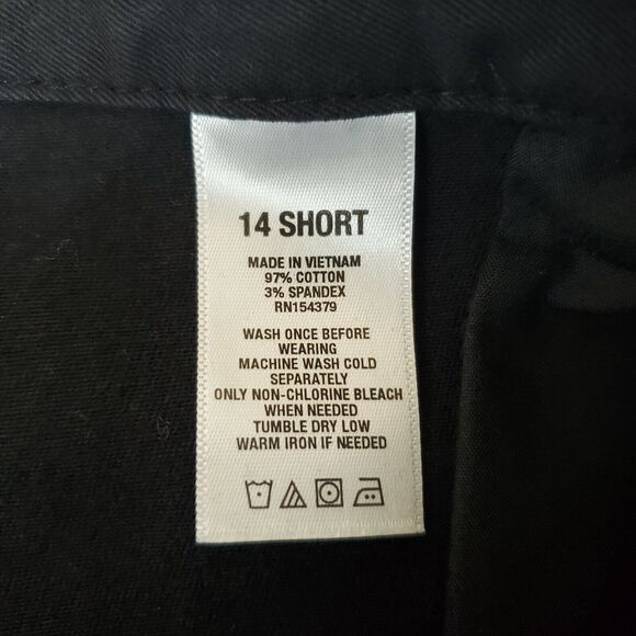 Aeropostale Womens Skinny Chino Pants SZ14 Short Petite Black Slim Leg Mid Rise - Picture 4 of 8